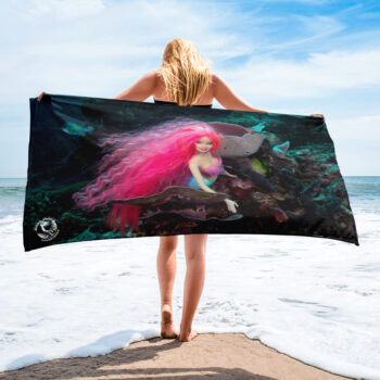 Diver Dena's Adventure Shop-Mermaid Barbi Beach/Shower Towel