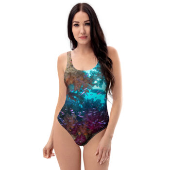 Diver Dena's Adventure Shop-Spectacular Reef Ladies One-Piece Swimsuit
