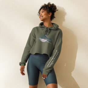 Diver Dena's Adventure Shop-Lemon Shark Cropped Hoodie