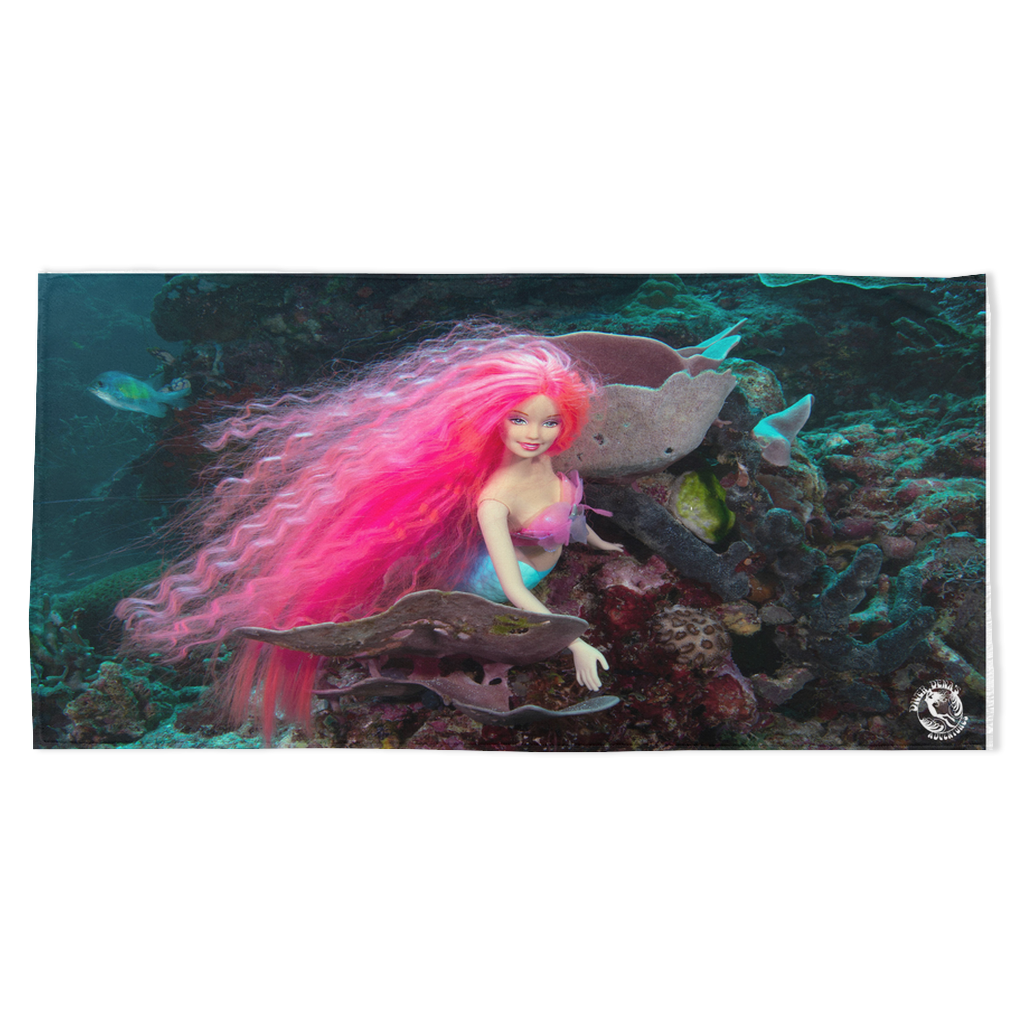 Diver Dena's Adventure Shop- Mermaid Barbie Beach Towel